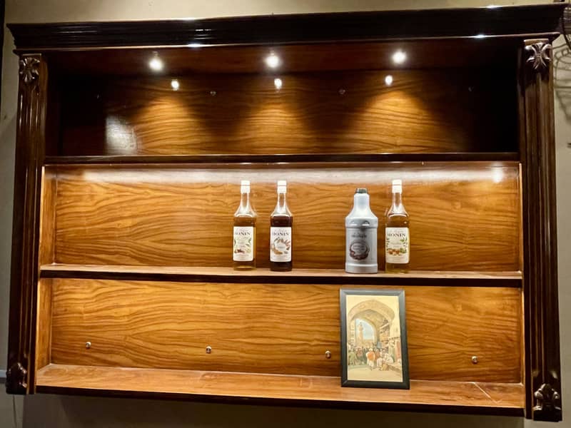 Solid Sheesham Wood Cafe Bar 3