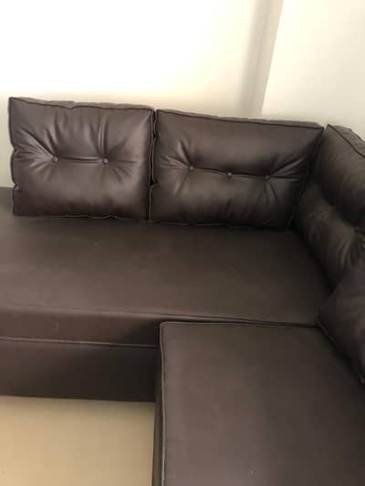 Leatherette L shaped new Sofa