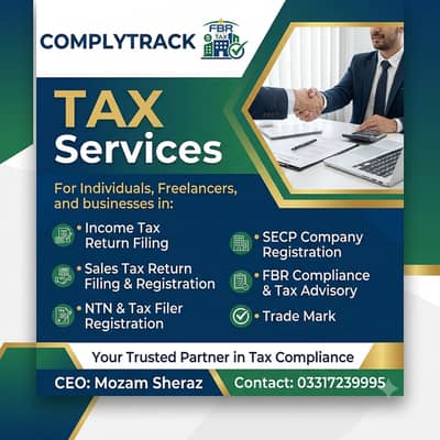 Tax Filer, FBR - Tax Return - SECP, NTN - Company Registration Service