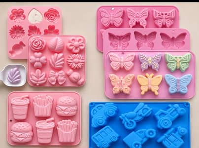 6pc reusable silicone mold set easy to clean