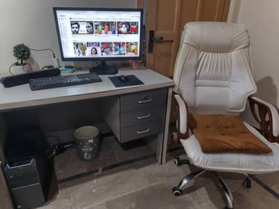 Computer Office Table & wooden Office Chair