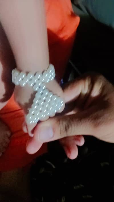 Cute heart pearl bracelet for kids 450