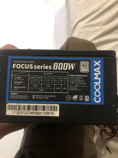 Scrap Power supply Coolmax focus series 600w Faulty