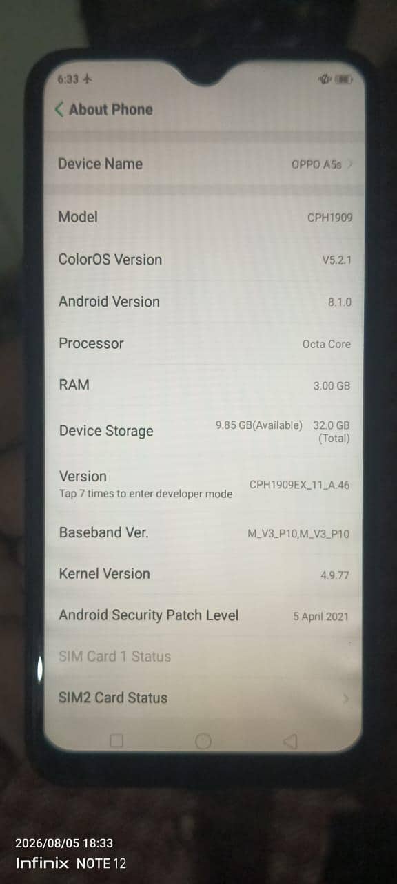 OPPO A5s 5