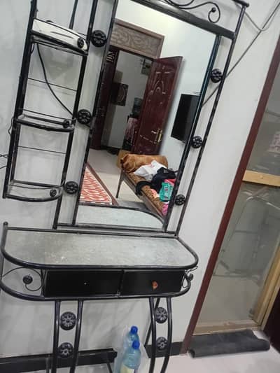 wrought iron dresser and bedside table