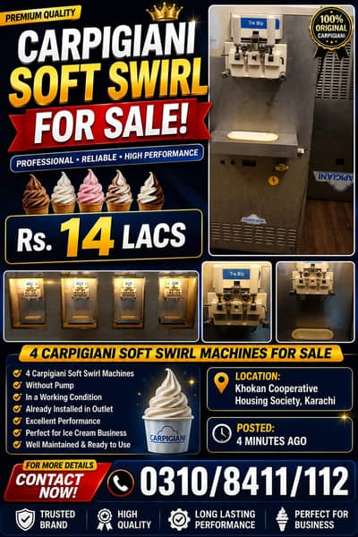 Carpigiani soft swirl /Ice Cream Machine/Ice Crusher for sales