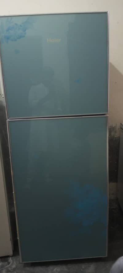 Haier full size glass door fridge