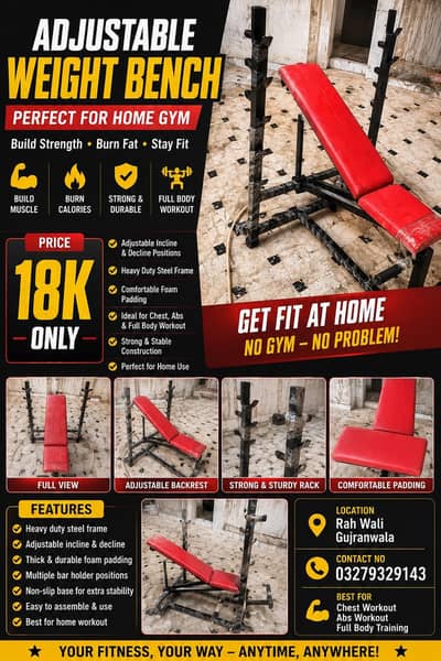 adjustable weight bench for. sale Home gym exercise bench heavy duty