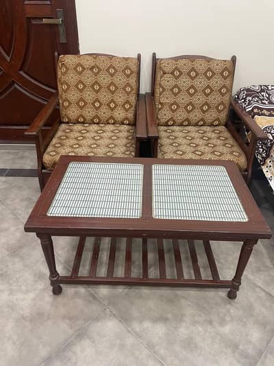sofa set with table