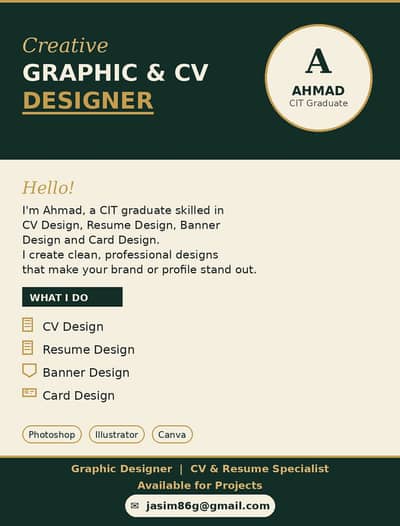 I will design CV/Resume banners cards