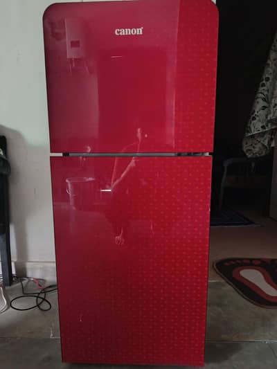 canon glass double door fridge