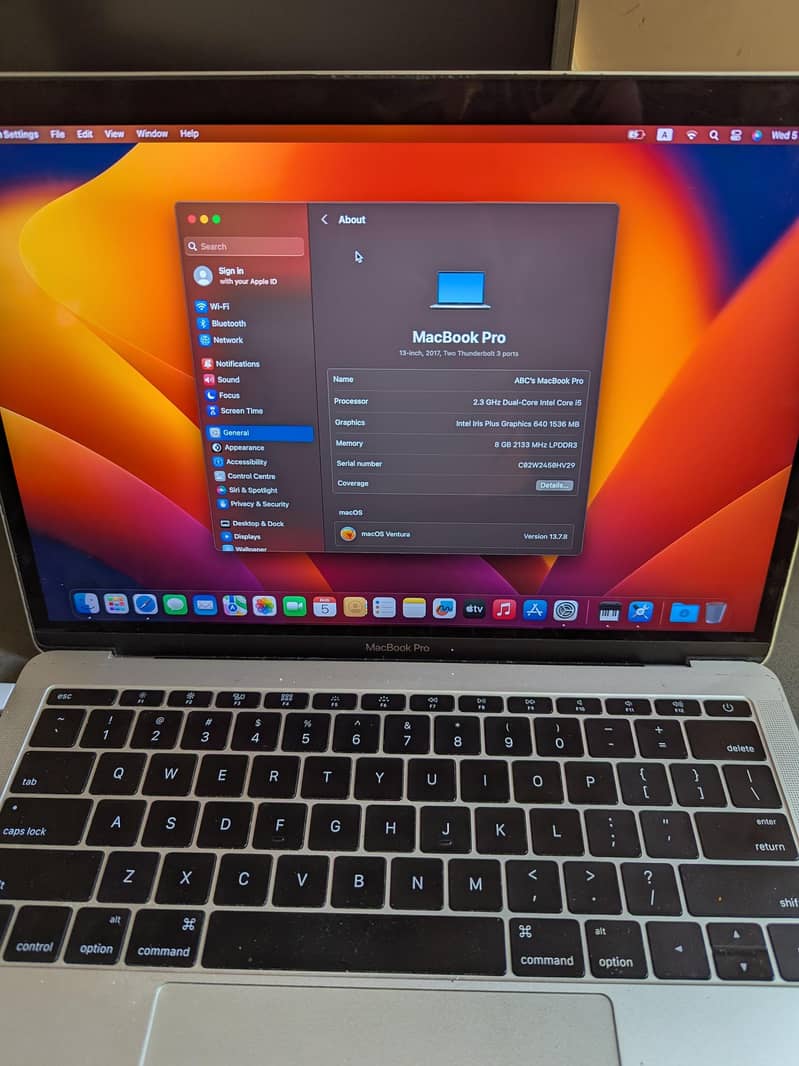 MacBook pro 2017 5