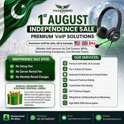 Premium VoIP for USA, UK & Canada | No Setup Fee | Call Centers & BPO