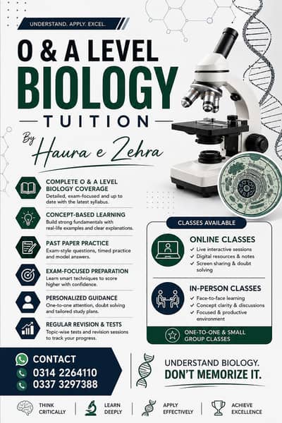 A levels & O levels Tutions