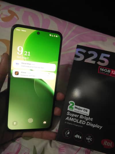 Itel S25 8+8/128 display fingerprint