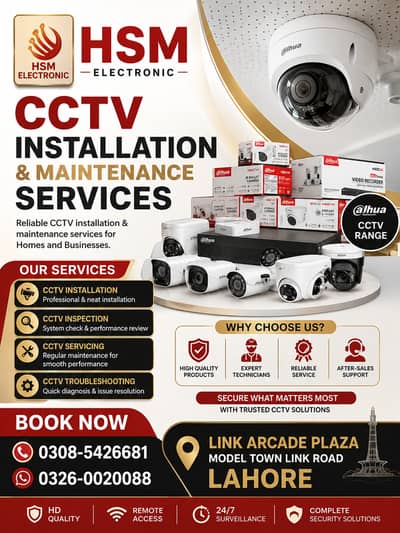 DAHUA CCTV Cameras, Accessories & Installation service HD,WiFi,DVR,NVR
