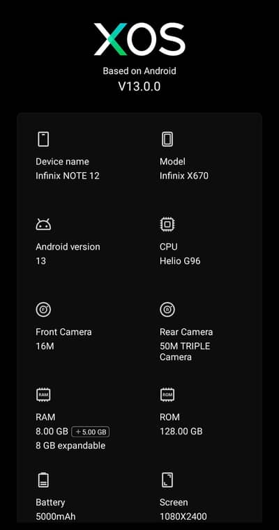 Infinix Note 12
