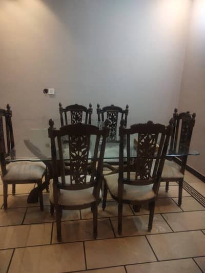 dining table with 6 chairs for sale