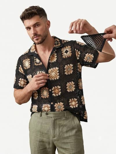 Stylish Jali wali shirt delivery free all over the Pakistan