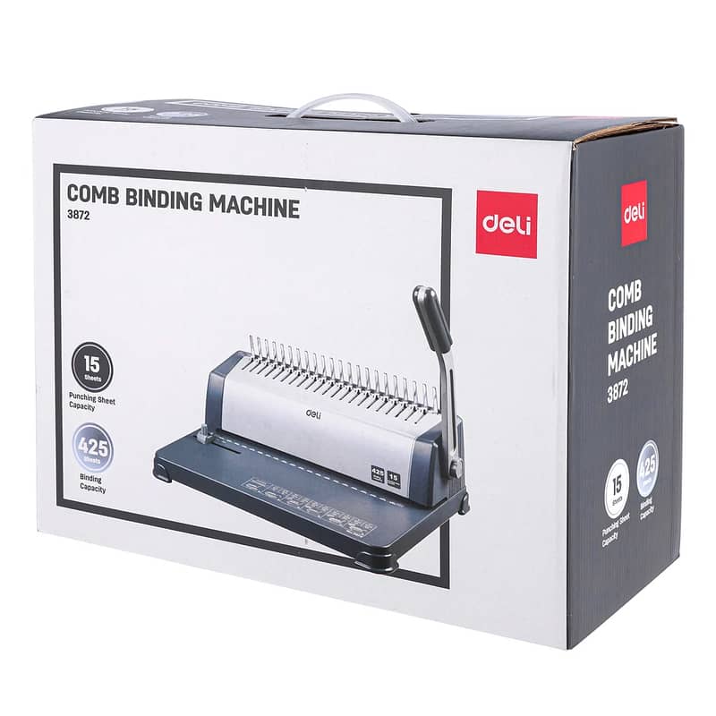 Deli E3872 Spiral Comb Binding Machine 0
