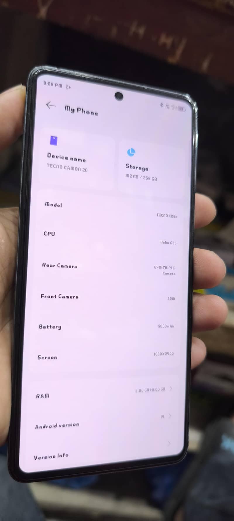 Tecno CAMON 20 6