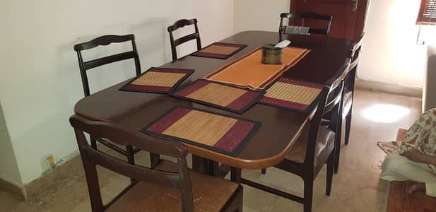 Used Wood 6-Seater Dining Table for Sale