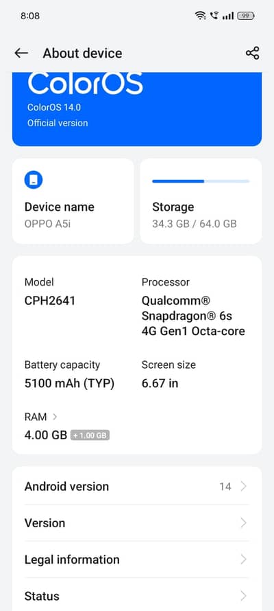 Oppo A5i