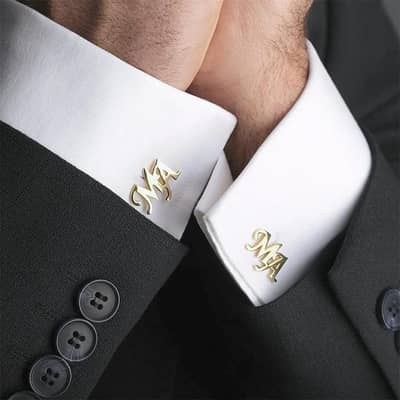 Personalized Initial Cufflinks – Stainless Steel Men’s Cufflinks