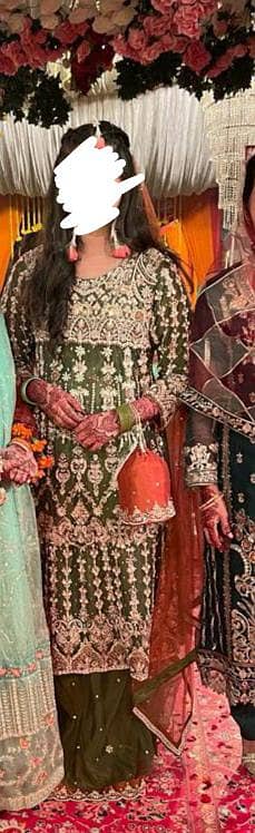 bridal mehndi dress