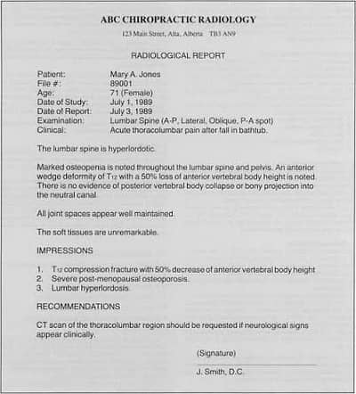 Radiology report typist