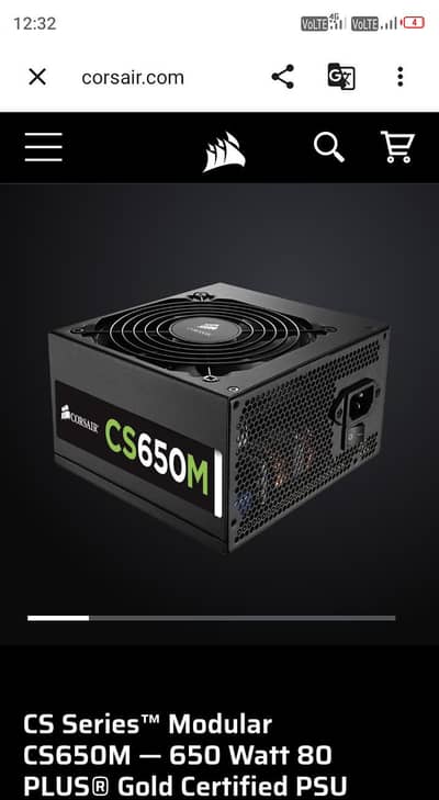 power supply PC psu Corsair 650 w