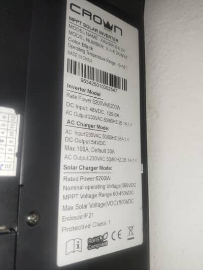 Crown Xavier II 6200 watts One week use in Warranty