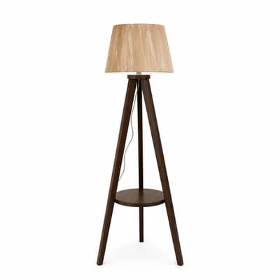wooden tripod floor lamp