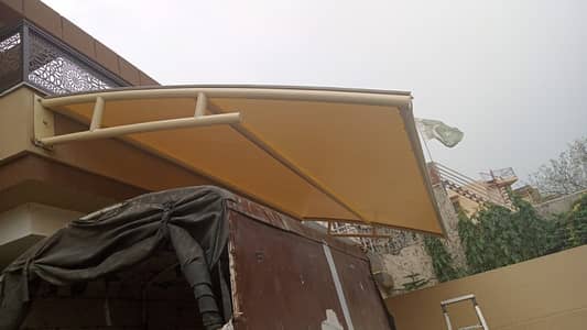 Wall mounted / Porch shade / Pvc tensile fabric / Outdoor garage shed