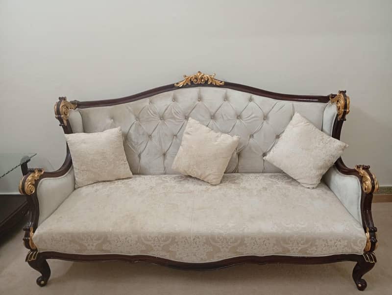 sofa set with 2 side tables 0