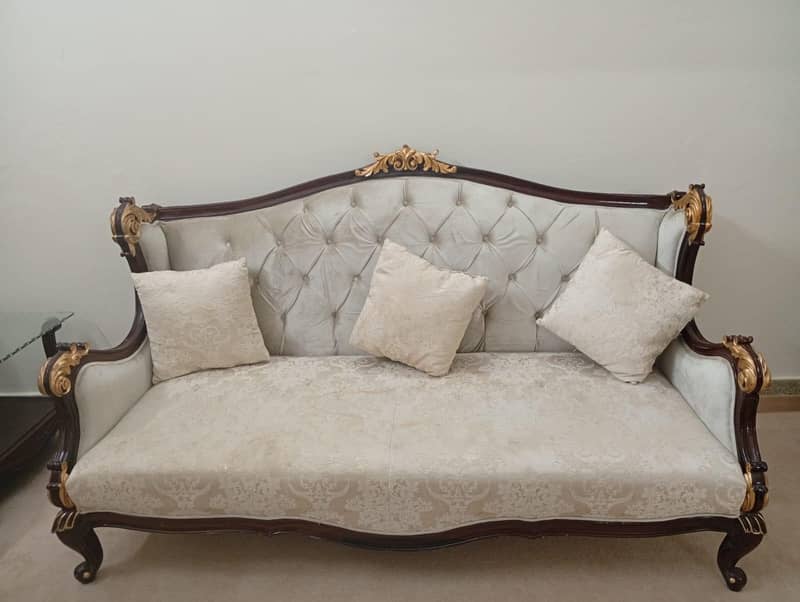 sofa set with 2 side tables 2