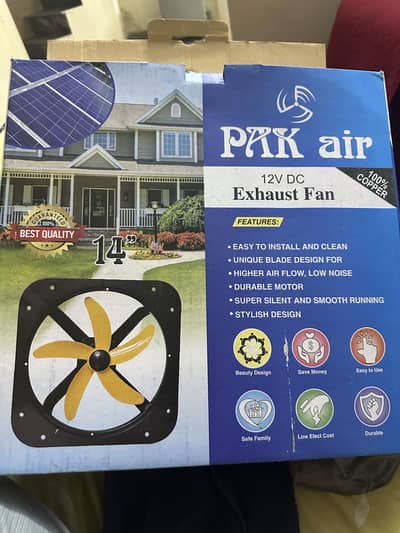 Brand new Exhaust fan wholesale 14inch 12 volt dc current with supply