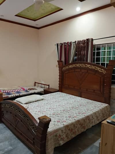 King size wooden bed