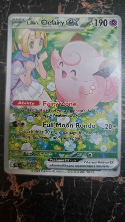 orignal pokemon card! an ultra rare Lillie's Clefairy EX