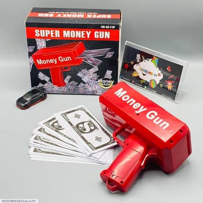 Super Money Gun Red Toy for Kids & Adults