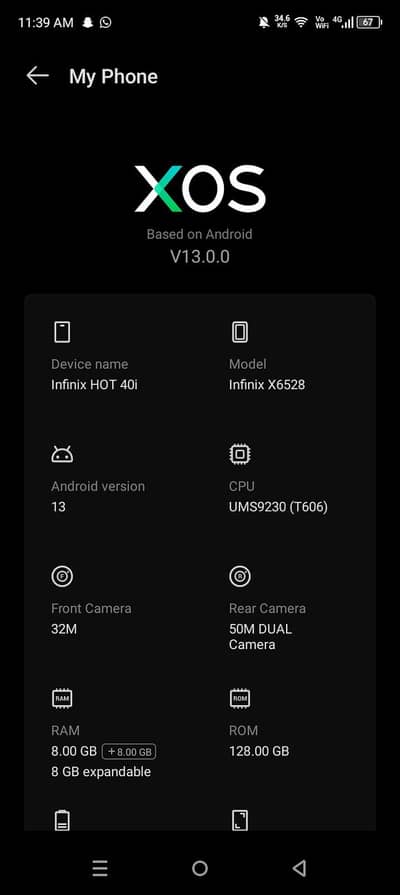 Infinix HOT 40i 8GB/128GB | 50MP Camera | Excellent Condition