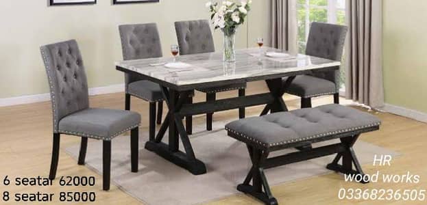 Dining Table/4 Seater,6 Seater & 8 seater Dining Table/Wooden Dining
