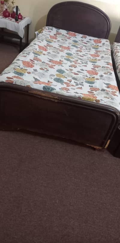 table and bed