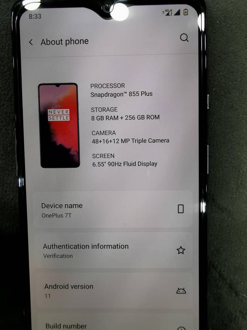 One Plus 7T 8
