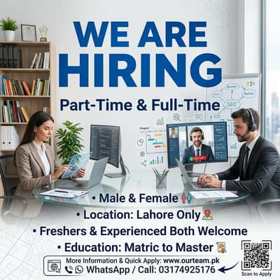 WE HIRING MALE AND FEMALES STAFF FOR OFFICE WORK