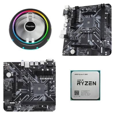 Gigabyte b450m with ryzen 5 2600 with cooler