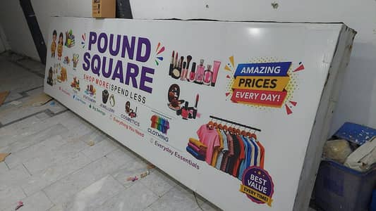 forunt light board for shop in good condition for sale   03235223721