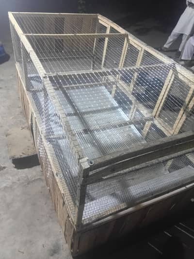 hen and rabit cage