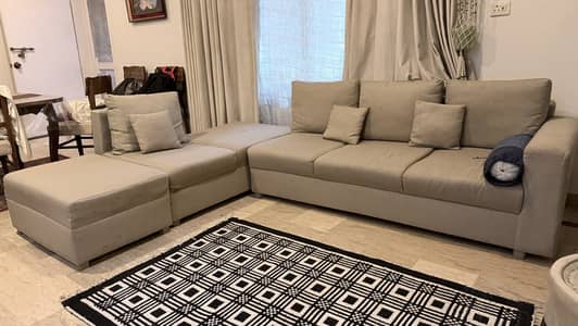 L Shaped Sofa Set - 6 Seater