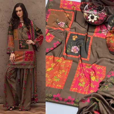 LULUSAR 3Pc Shamooz Silk Digital Printed | 2500 COD 